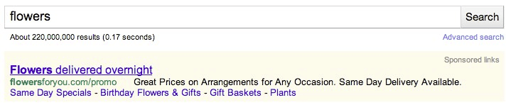 Adwords-feature